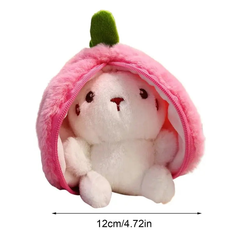 Plush Bunny Doll Reversible Stuffed Animal Carrot Rabbit Figurine Adorable Plush Bunny Toy For Girls Boys Kids Teens Adults