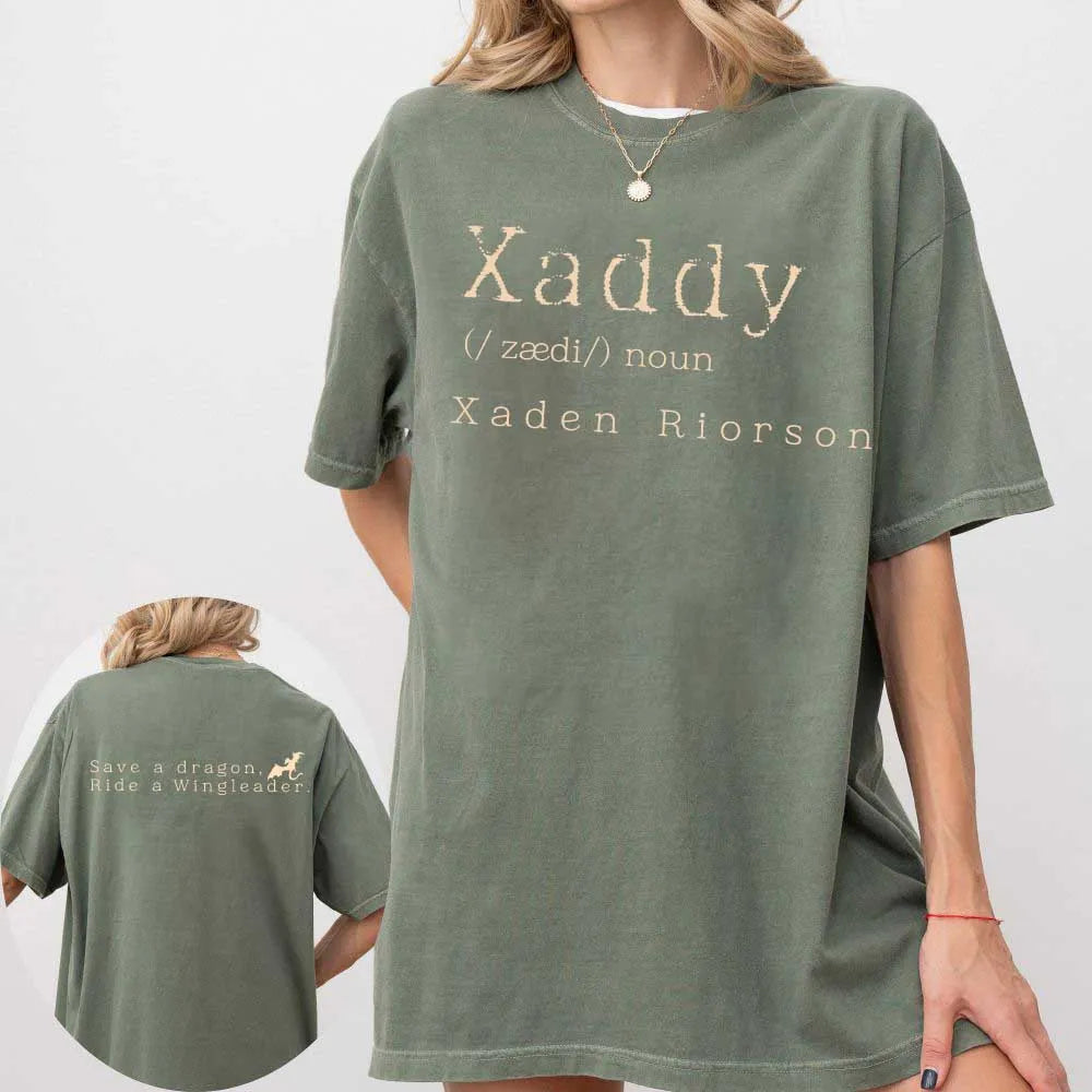 Retro Xaden Riorson Xaden Fourth Wing Shirt Rebecca Yarros Apparel Unisex Tee Cotton Shirt Fantasy Apparel Y2K Top Streetwear