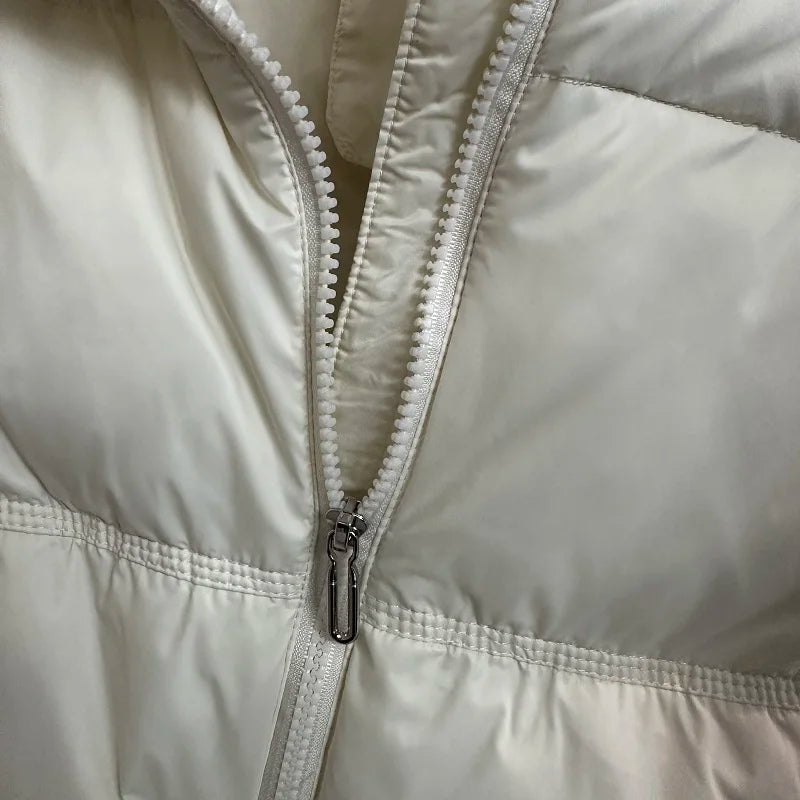 Down Jacket Women Sleeveless 2024 New Down Vest Female Standing Collar Short Coat Loose White Down Jacket Vest Small European