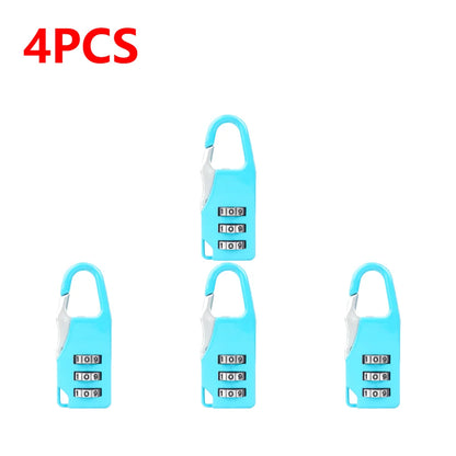 3 Digit Number Combination Pad Lock Padlock Outdoor Waterproof Lock Suitcase Luggage Security Coded Lock Zinc Alloy Code Lock