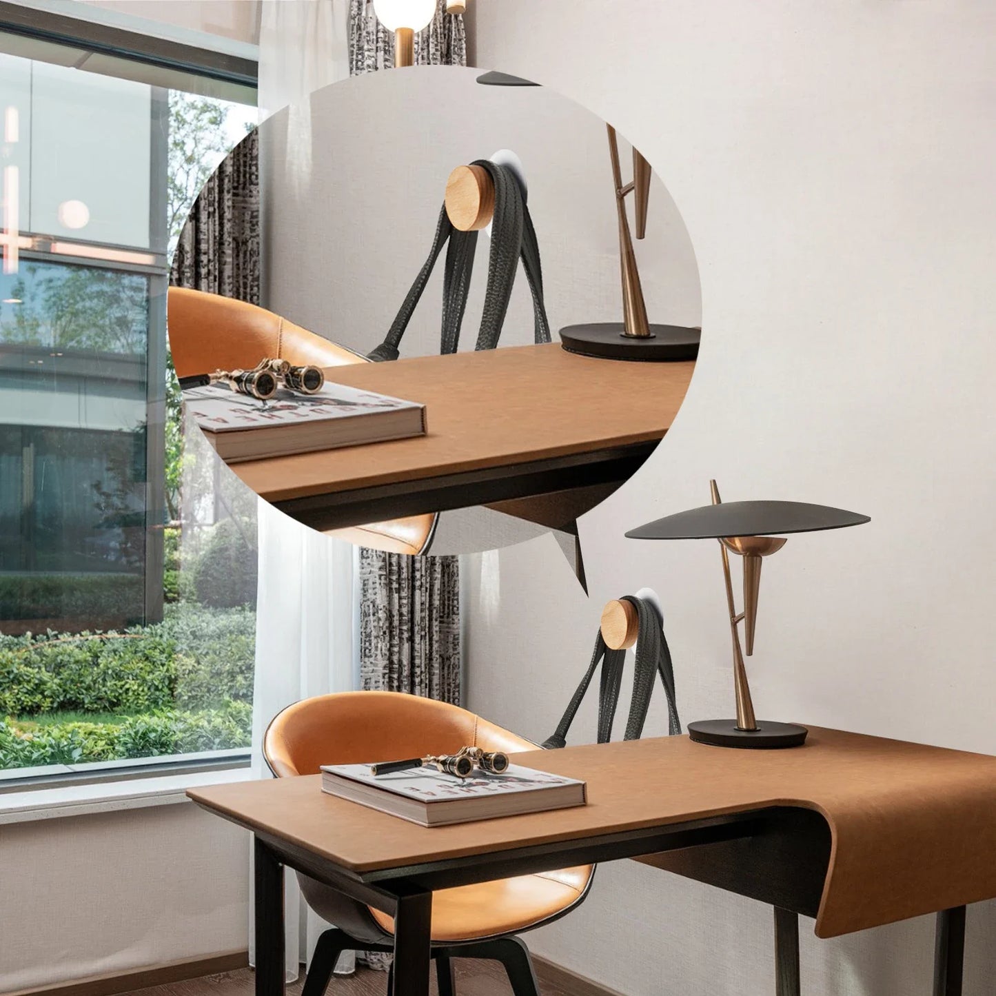 Wooden Hook, Geometric Shape Wood Wall Hook, Wooden Coat Peg Coat Hanger for Hanging Clothes, Hat, Scarves and Towel in Bedroom,