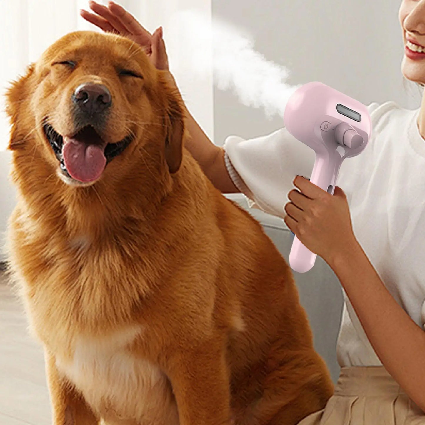 Pet Hair Remover Spray Grooming Comb Cats Dogs Floating Hair Removal Steam Cleaning Brush Dematting Water Mist Humidifier Comb