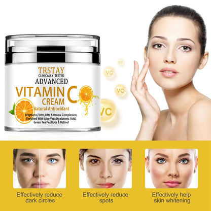 Vitamin C Cream, Vitamin C Face Cream With Nicotinamide & Hyaluronic Acid,