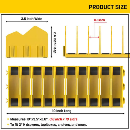 Practical plier organizer rack Holds up to ten pliers Drawer Toolbox Sturdy Pliers Tool Organizer Storage Rack Space-Saving