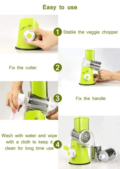 Vegetable Cutter Hand Cranked Slicing Portable Cheese Chopper Machine Vegetable Garlic Potato Shredder Tools Kitchen Accessories