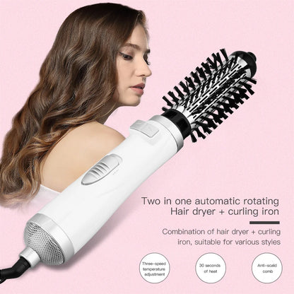 Automatic Rotating Hot Air Brush 2 In 1 360 Degree Curling Iron Hair Dryer Brush Hair Salon Equipment One Step Hair Dryer Comb