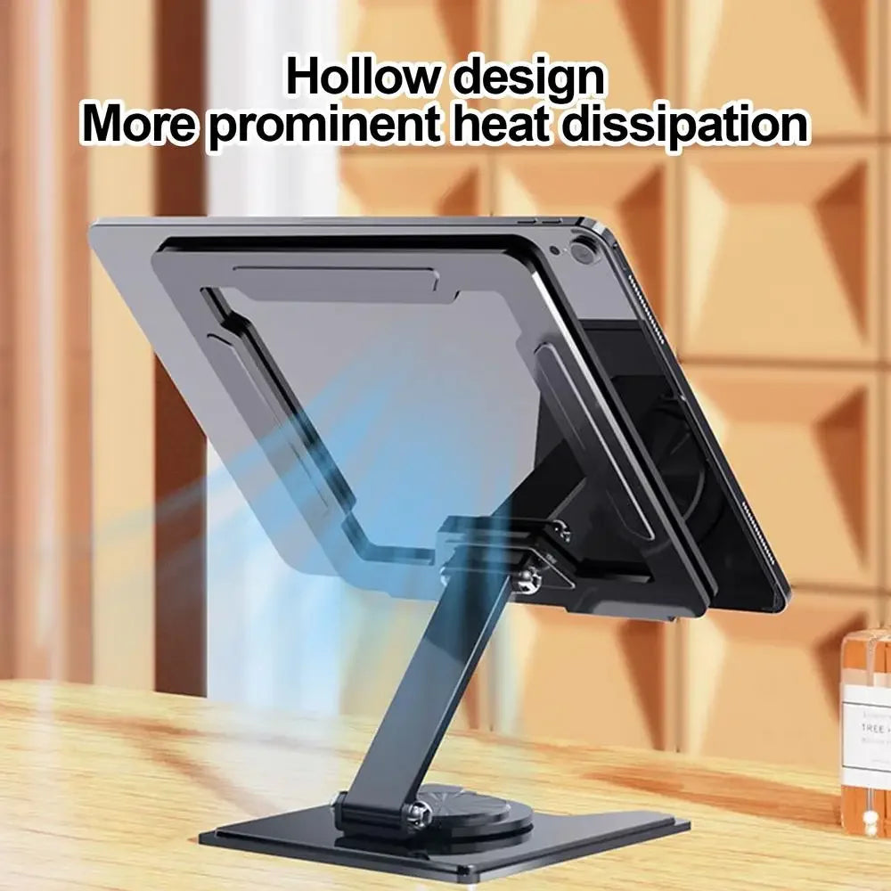 Tablet Holder Rotatable Hollow Tablet Stand Laptop Holder Tablet Mount Tablets Mount Bracket Stable & Foldable For Offices
