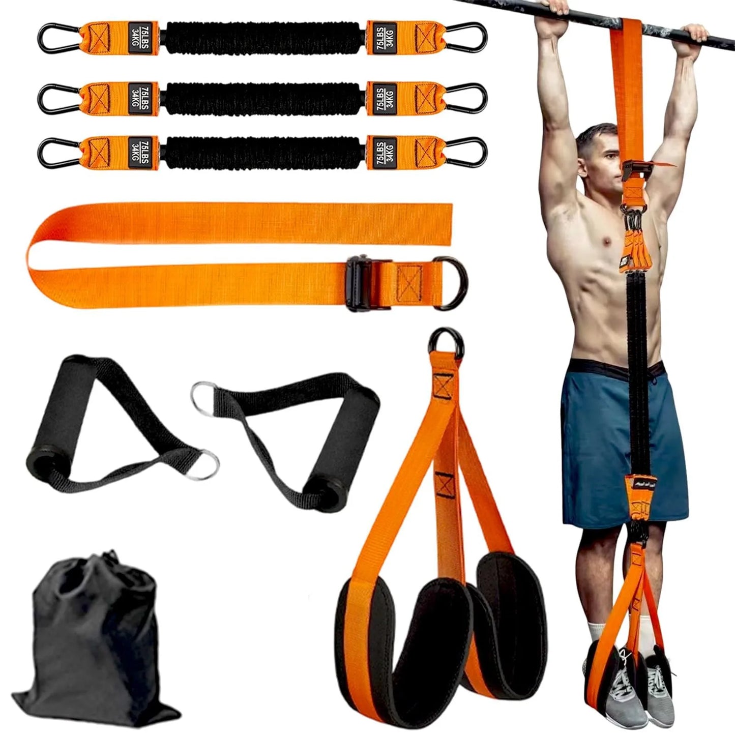 Pull Up Assistance Bands Set Resistance Strap for Pull-ups Assist for Men Women Hanging Training Chin-up Workout Body Stretching