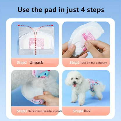 30/60 pcs bags, pet menstrual period sanitary napkin pads, small medium-sized dog, Teddy dog physiological pants, diapers pads