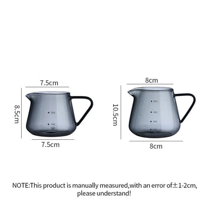 YOMDID 400/600ML Coffee Pot Glass Coffee Teapot Coffee Carafe Reusable Milk Juice Coffee Kettle Coffee Server Without Filter Cup