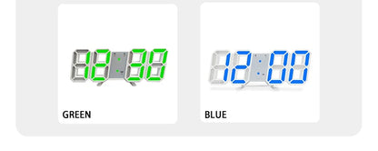 3D Digital Silent Clock Luminous Desktop Alarm Clock Digital Wall Clock Simple Clock Ornament