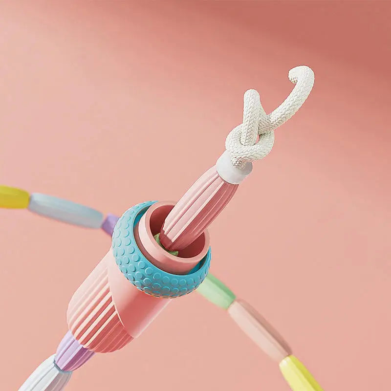 Rope Skipping Colorful Soft Beads Beaded Skipping Jump Rope For Kindergarten Pupil Choldren Beginners