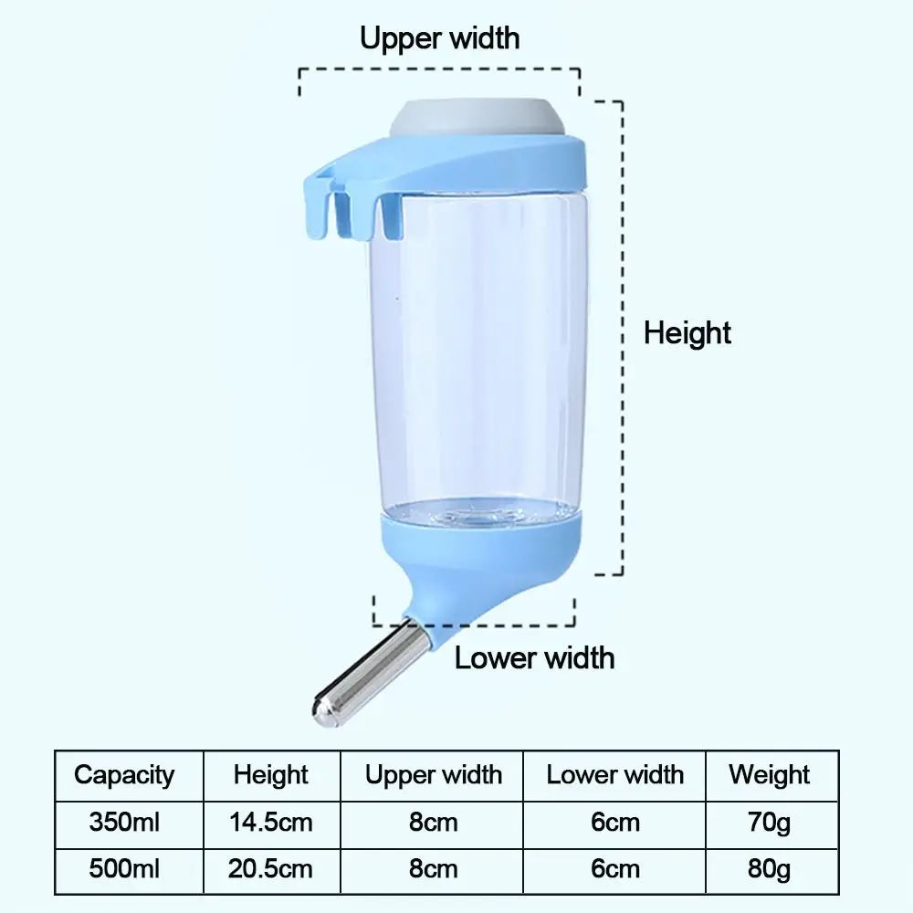 350/500ml Automatic Drinking Water Fountain Pet Dog Guinea Pig Squirrel Rabbit Licking Hanging  Water Feeder Bottle