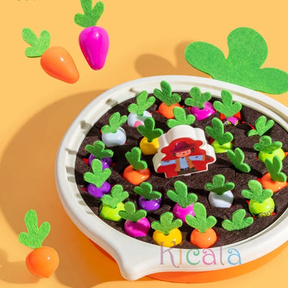 Baby Montessori Toys For Toddler Toys Educational Colorful Shape Toy Pull Carrot Set Counting Discouvery Toys For Kids Learning