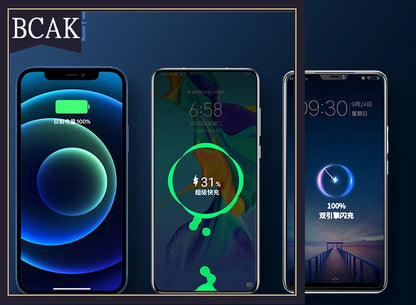 BCAK  Brand discount store 30000mAh 50000mAh 120W Fast Charging Transparent Power Bank 200000mAh Large-capacity Mobile Power