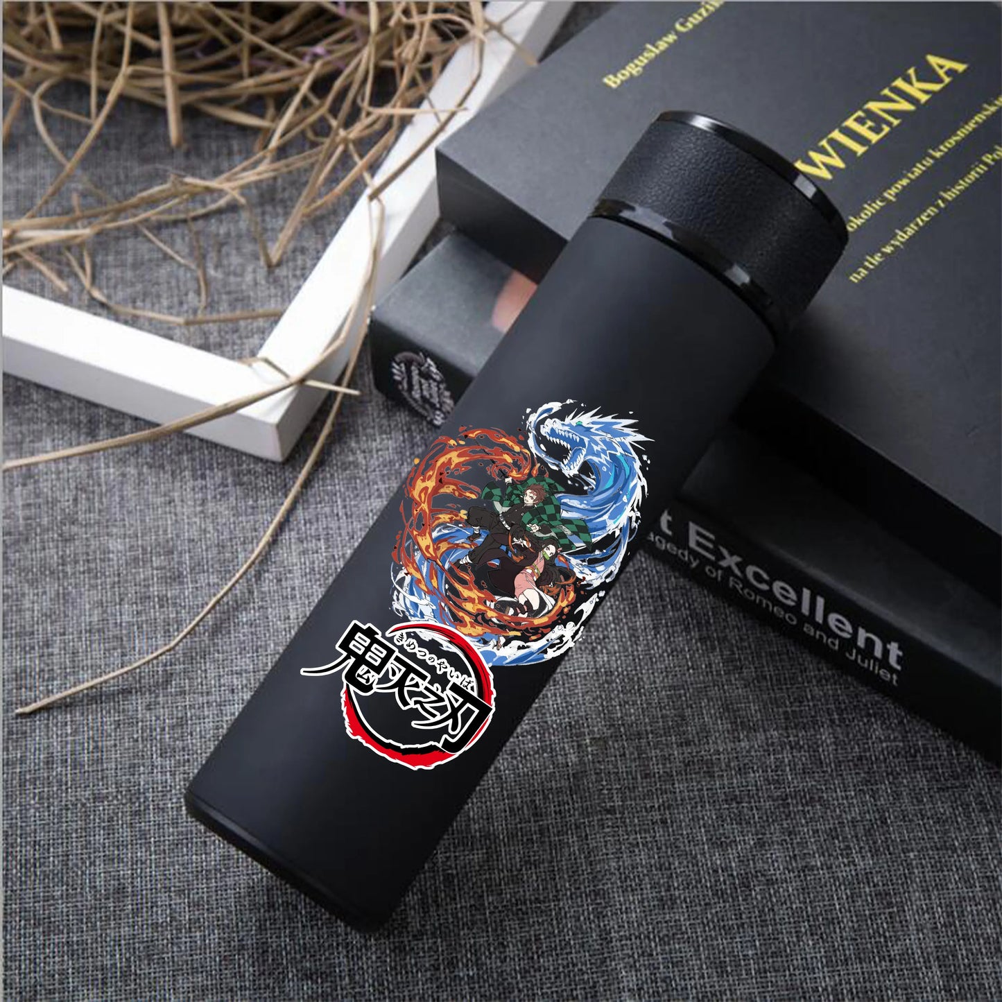 Anime Demon Slayer Kimetsu Vacuum Cup 304 Stainless Steel Thermos Vacuum Flask Water Bottle Gift