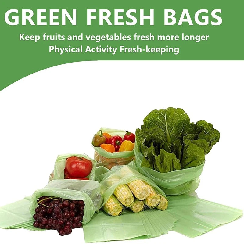 Green Bags for Fruits and Veggies Reusable Vegetable Bags for Refrigerator Food  Keep Fruits, Vegetables and Cut Flowers