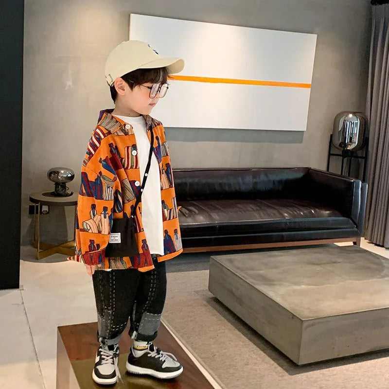 Boys Baby's Kids Blouse Coat Jacket Outwear Cotton 2024 Sweet Spring Autumn Shirts Outwear High Quality Children's Clothing