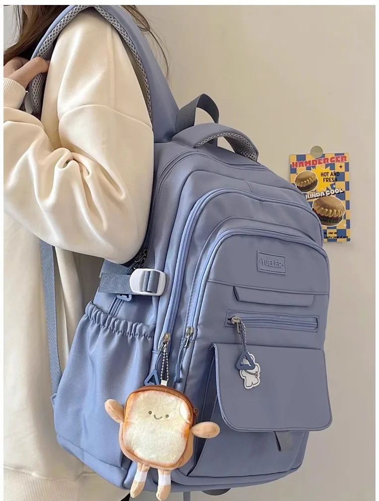 Japanese style Junior High School Large Capacity Backpack High School Student school bags Simple and Versatile Laptop Backpacks