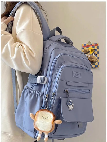 Japanese style Junior High School Large Capacity Backpack High School Student school bags Simple and Versatile Laptop Backpacks