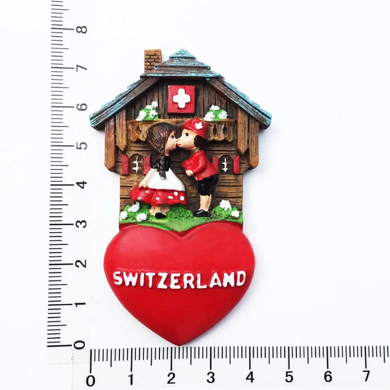 Europe Switzerland 3D Fridge Magnets Tourism Souvenir Refrigerator Magnets Sticker Collection Handicraft Decoration Articles