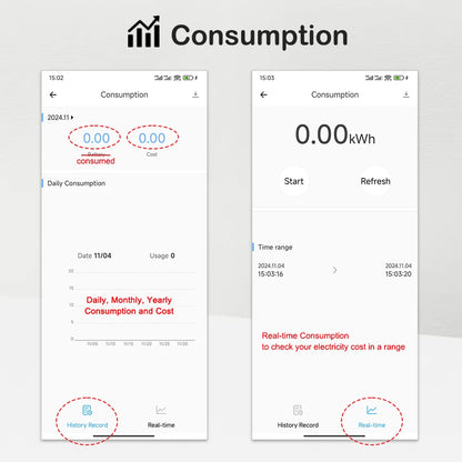 eWeLink Smart Switch with Power energy Monitoring Timer Switch App Monitoring Current  Voltage Consumption