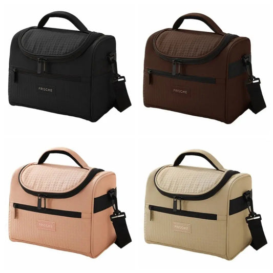 Reusable Zipper Handle Lunch Box Large Capacity Sturdy Lunch Tote Bag Waterproof Hand-held Tote Food Container Foods Storage