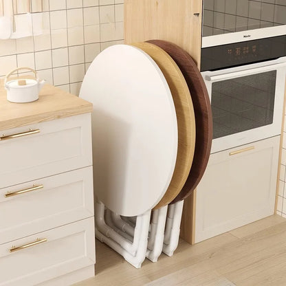 Foldable table Household simple dining table Small apartment eating round table Balcony small table Outdoor stall table