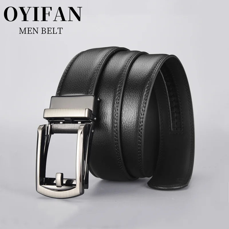 High quality men's automatic belt, business belt, adjustable belt, luxury belt, cowhide belt, ratchet belt