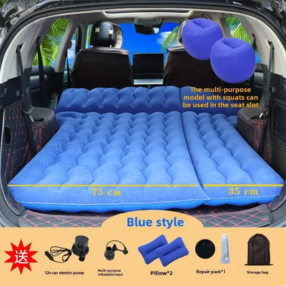 Airbed Household Outdoor Single Double Air Bed Thickened Folding Inflatable Convenient Mattress Sleep Rest for Car SUV Travel