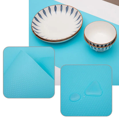 Reusable Shelf Liners Cabinet Mat Drawer Mat Moisture-Proof Waterproof Dust Anti-Slip Fridge Kitchen Table Pad Paper