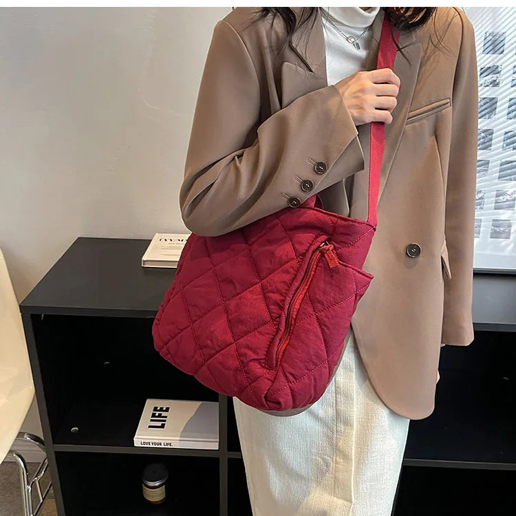 Large capacity Tote Bags for Women Shoulder Side Bag Fashion Space cotton Shopper Shopping Bags cute Ladies Totes 2022 Winter