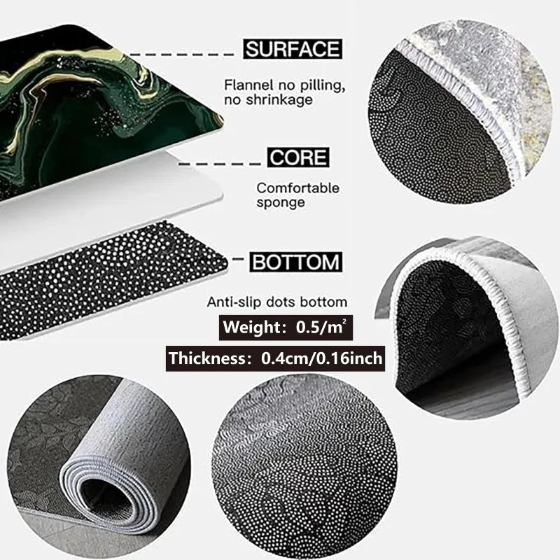 VIKAMA Retro Creative Wooden Long Floor Mats Modern Chinese Kitchen Carpet Bathroom Floor Mats Hallway Floor Mats Home Decor