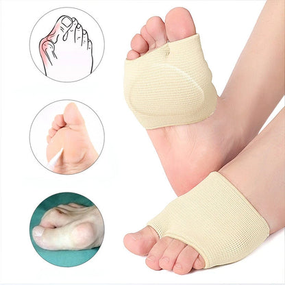 Metatarsal Sleeve Pads Half Toe Bunion Sole Forefoot Gel Pads Cushion Half Sock Prevent Calluses Blisters