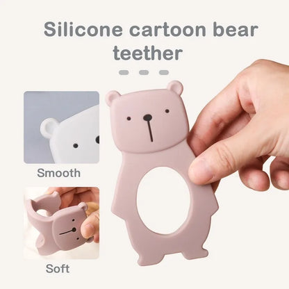Baby Silicone Teethers Animal Food Grade Silicone Baby 0-12 Toys Silicone Teeth Grinding Stick Newborn Pacifier Accessories Toys