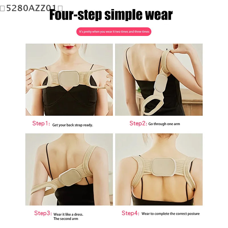 Nude Adjustable Back Posture Corrector For Adult Children Clavicle Back Support Correction Back Straight Shoulders Brace Strap