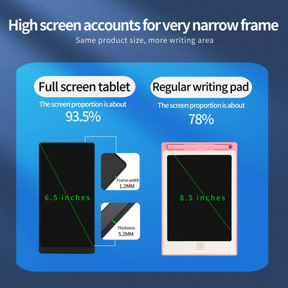 LCD Writing Tablet 6.5 Inch Doodle Board Drawing Tablet for Kids Handwriting Pad Memo Note for Home School Office Gifts