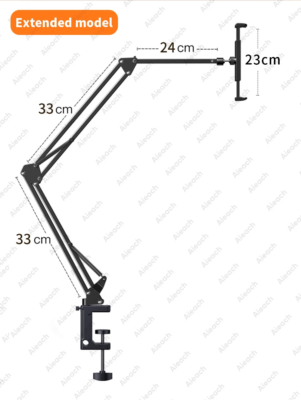 Tablet Holder for Bed with 90cm Metal Arm iPad Stand Tablet Bracket 360° Rotating Bed Phone Mount for 4.5~12.9 inch Phone Tablet