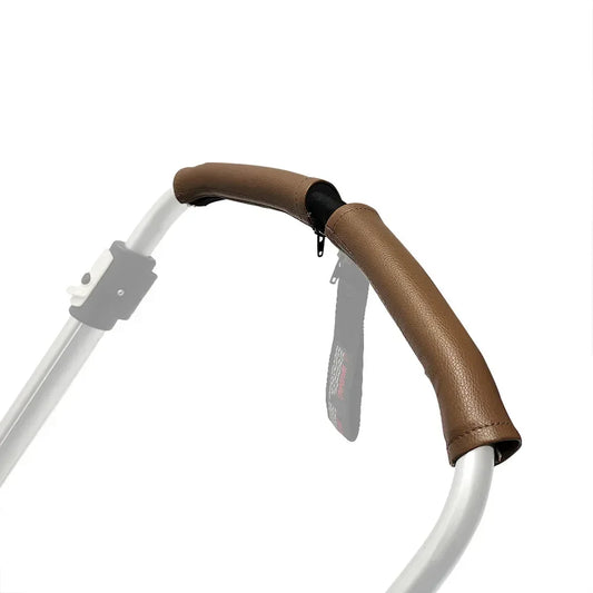 A Pair of Baby Strollers with Universal Handle, Gloves, Armrest Protective Cover, Faux Leather, Foldable and Washable Zipper