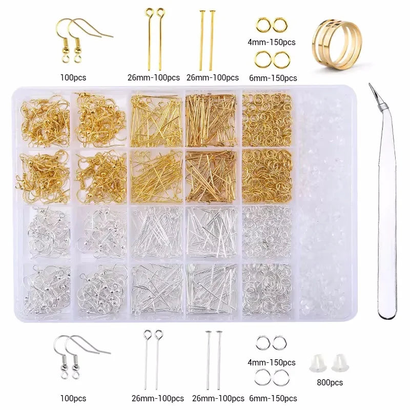 Jewelry Making Supplies Kit with Jewelry Making Tools Earring Charms Jewelry Wires Jewelry Findings Jewelry Making and Repair