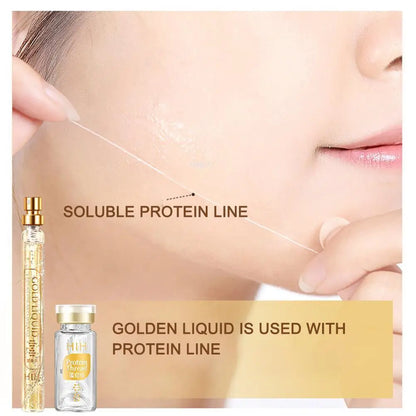 Korea 24k Care Serum Active Collagen Silk Care Lifting Firming Set Hyaluronan Silk Line Moisturizing Essence Firming Skin Care