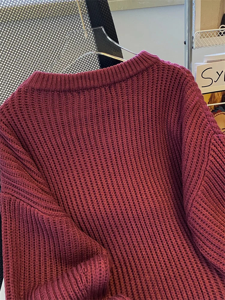 Syiwidii Oversized Sweaters for Women Knit Pullover Spring Autumn Winter Long Sleeve Causal Fashion Elegant Ladies Loose Jumpers