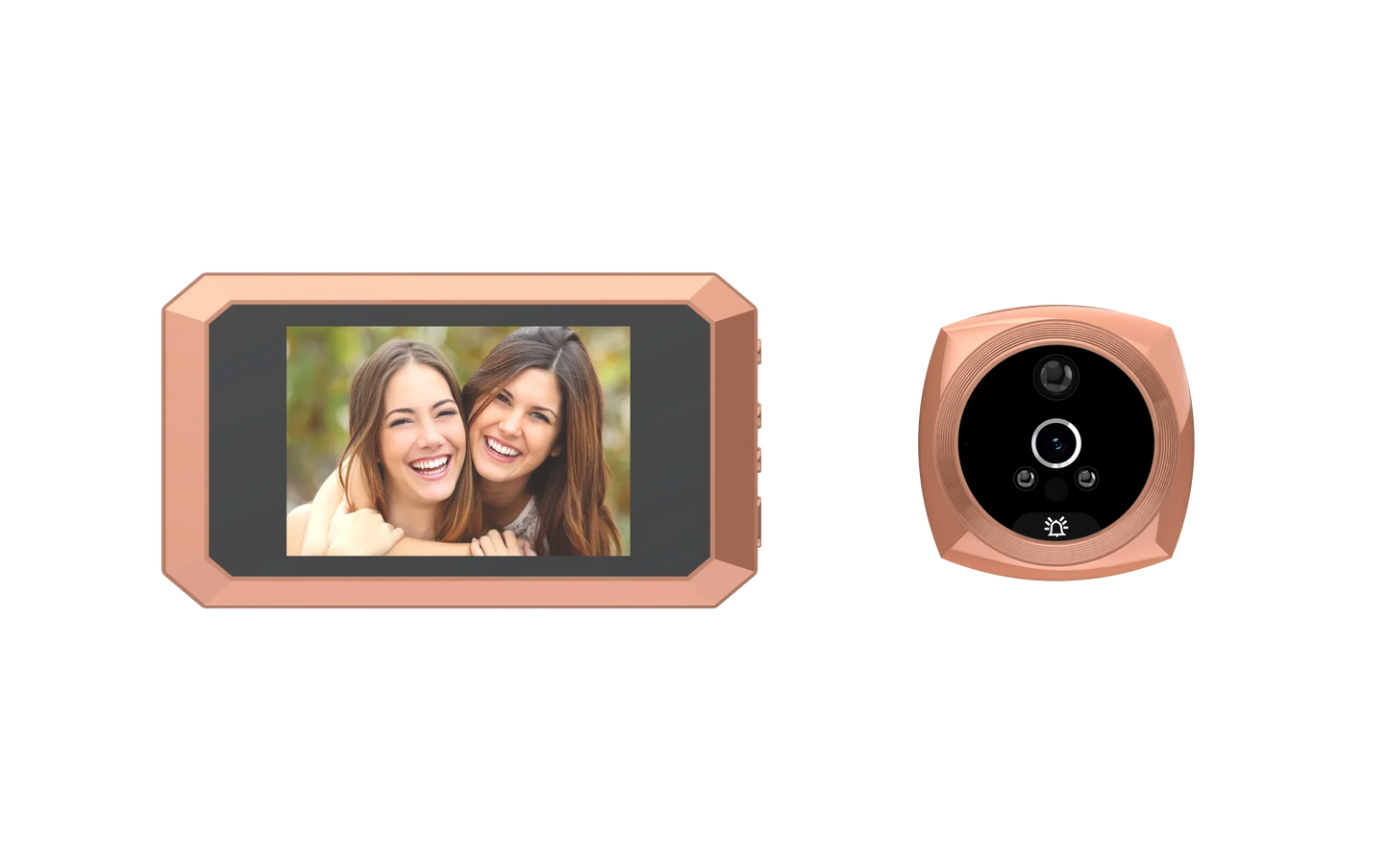 3.5" Monitor Video Doorbell Digital Viewer Video-eye Door Peephole Camera Photo Record Night Vision Human Detection 200W Pixels
