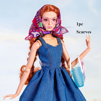 Fashion supermodel Doll Elegant Dress Casual Wears DIY Accessories Party Bags Jeans Pants Set