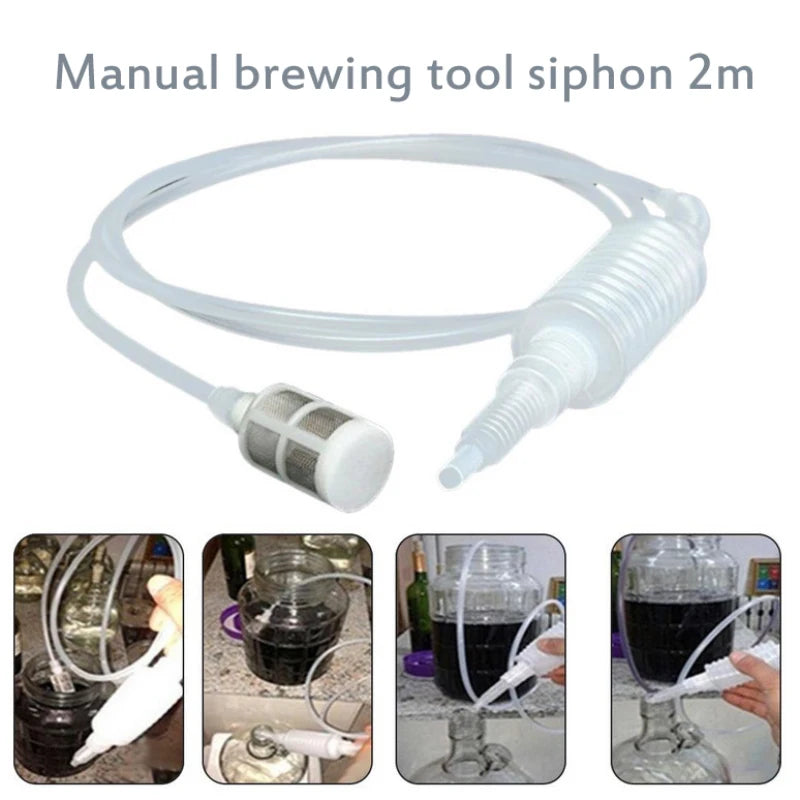New Brewing Siphon Hose Wine Beer Making Tool 2M Brewing Plastic For Beer Homebrew Tool Food Grade Grade Making Brewing Tool