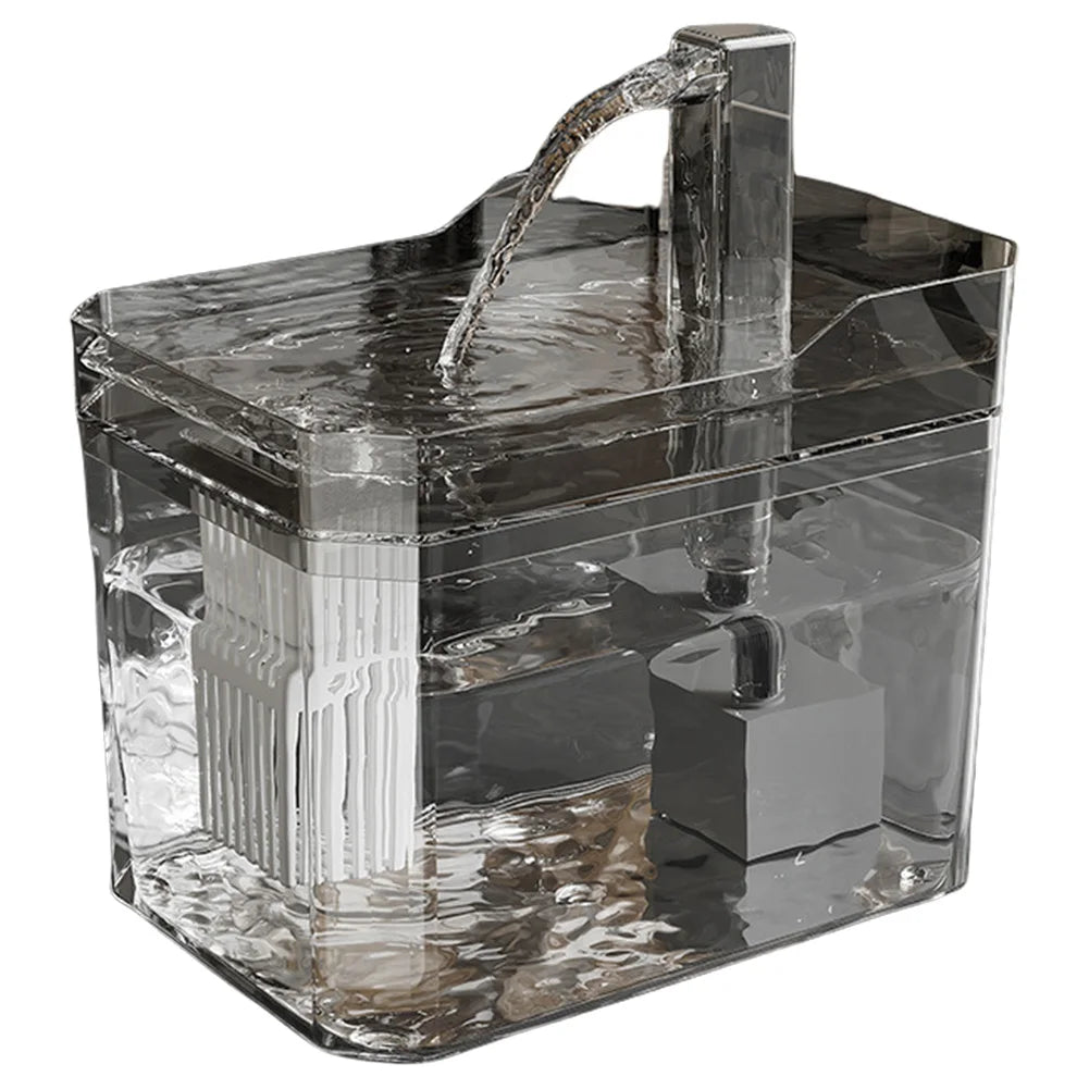 Cat Water Fountain Auto Filter Transparent Cat Drinker USB Electric Mute Recirculate Filtering Drinker for Cats Water Dispenser