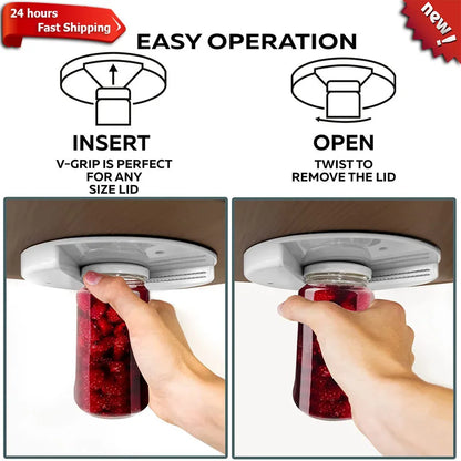 1pcs Under Cabinet Jar Openers for Weak Hand Easy Grip Arthritis jar opener One Handed Gadgets & Bottle Opener Kitchen Tools