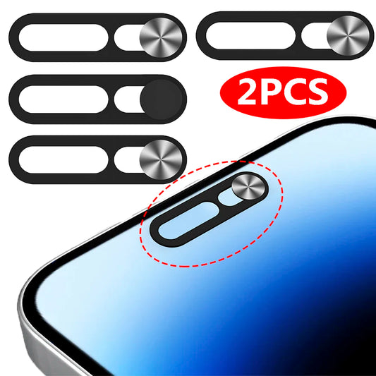 1/2Pcs Black/Silver Webcam Cover Anti-hacker Privacy Protection Slide Shield Anti-peep for Smartphone Laptop Desktop Camera