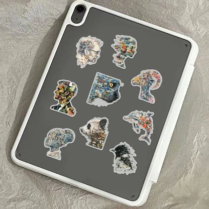 50PCS Photo Portrait Stickers Exquisite Hand Account Materials Phone Cases Laptop Suitcases Water Cups Waterproof Stickers