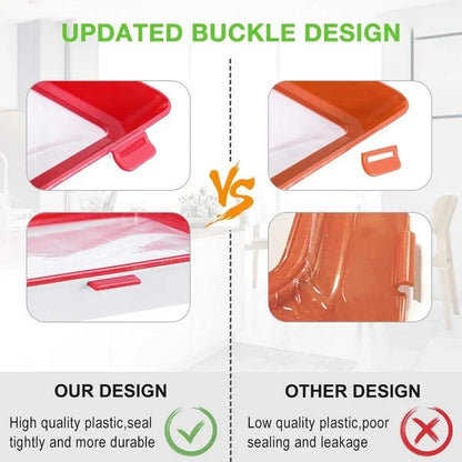 Food Preservation Tray BPA Free Reusable Stackable Food Tray Safety Plastic Food Refrigerator Storage Tray Keep Food Fresh Tray